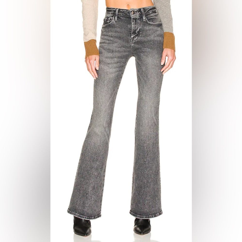 NWT FRAME Denim Le One Flare Dark Wash Jeans in Hughes $238 size 2 (Fits 30-34) - Picture 6 of 15